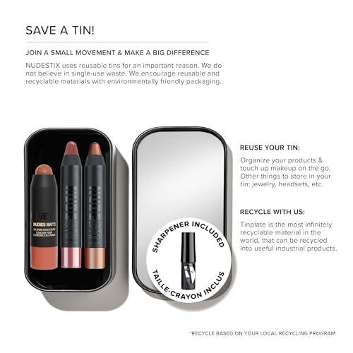 Nudestix Sunkissed Nudes Mini Kit ? 3-Piece Cream Blush, Bronzer & Glossy Lip Set for Cheeks, Eyes & Lips | Travel-Size, Multi-Use, Vegan Makeup for a Fresh Beachy Glow