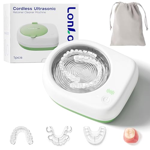 Cordless Ultrasonic Retainer Cleaner Machine - Rechargeable Travel Size 80ml