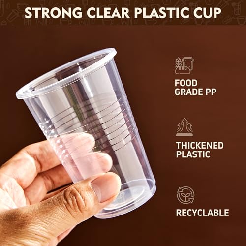 YEEHAW 9 oz Plastic Cups 2000 Pack Clear Disposable Drinking Cups for Cold Beverages