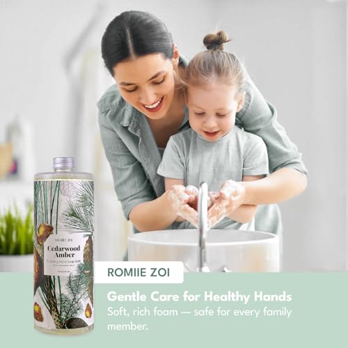 ROMIIE ZOI Cedarwood Foaming Hand Soap Refill Pack 3 x 33.8 Fl Oz - Sensitive, Moisturizing, Eco-Friendly