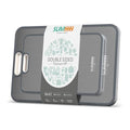 Sumzzz Titanium Cutting Board 2in1 Dual-Sided (Titanium + PP) Set of 2, 15.5 x 10.5 / 12 x 8.5 in - Silver