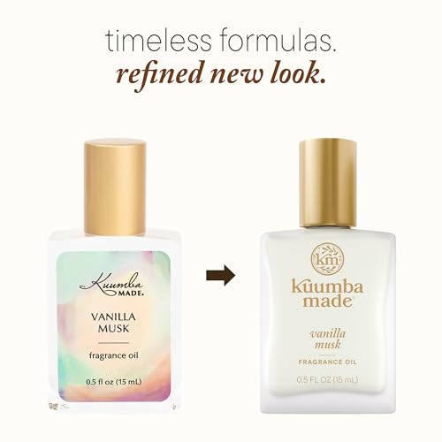 Vanilla Musk Fragrance Oil Roll-On - Alcohol-Free, 0.5 Fl Oz - Kuumba Made (Pack of 1)