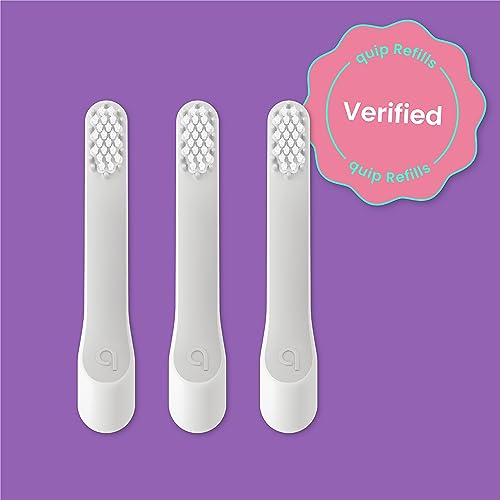 Quip Sonic Toothbrush Replacement Heads for Kids - Soft, Compact, 3-Pack
