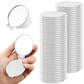 72 Pcs Compact Mirror Bulk Portable Round Makeup Mirror Mini Foldable for Purse Women Travel Daily Use Mother¡®s Day Gifts (White)