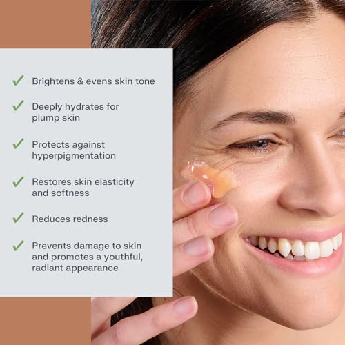Vitamin C & Hyaluronic Acid Face Serum - Brightening, Hydrating Skin Care for Sensitive Skin - 1 fl oz