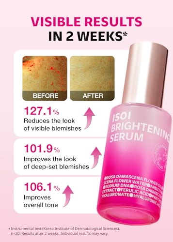 ISOI Rose PDRN Serum with Bulgarian Rose Oil 1.18 Fl Oz - Radiance Face Serum