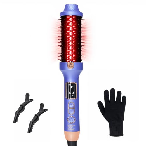 Infrared Heated Hair Styling Brush 1.5 Inch Curl & Straighten Blowout Tool