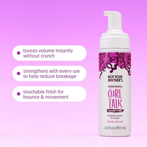 Not Your Mother's Curl Talk Instant Lift Root Hair Spray and Strengthening Volume Foam (2-Pack) - Powered by Biotin, Peptides, and Rice Protein - For Curly Hair Types