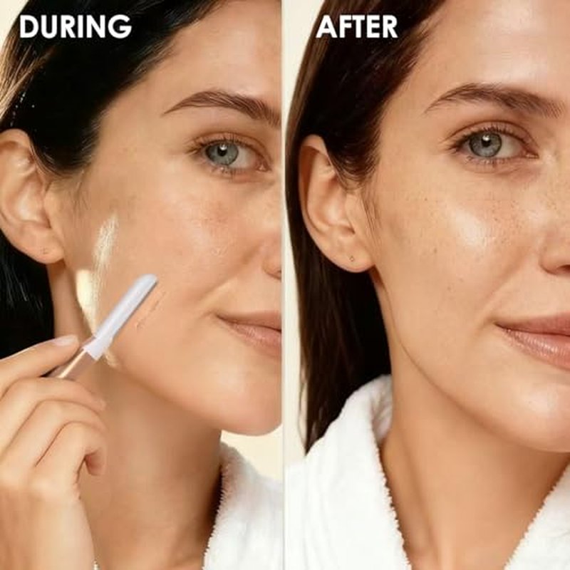 Dermaplane Razor, Exfoliating Face Razors for Women, Dermaplaning Tool, 1 Reusable Handle with 10 Blade Refills, Facial Peach Fuzz Removal and Eyebrow Shaping (Rose Gold)