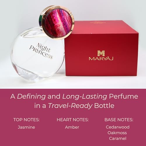 Maryaj Night Princess EDP for Women – Jasmine, Amber, Cedarwood, Oakmoss 3.4 oz
