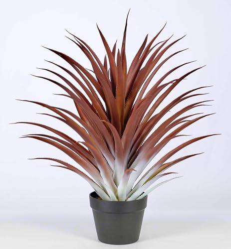 Artificial Aloe Vera Plant 26 Inches Tall - Realistic Faux Indoor Decor