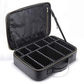Large Waterproof Makeup Train Case with Adjustable Dividers – Portable Cosmetic Organizer for Women