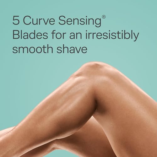 Women’s 5-Blade Sensitive Razor with Refill Pack – Hypoallergenic & Moisturizing