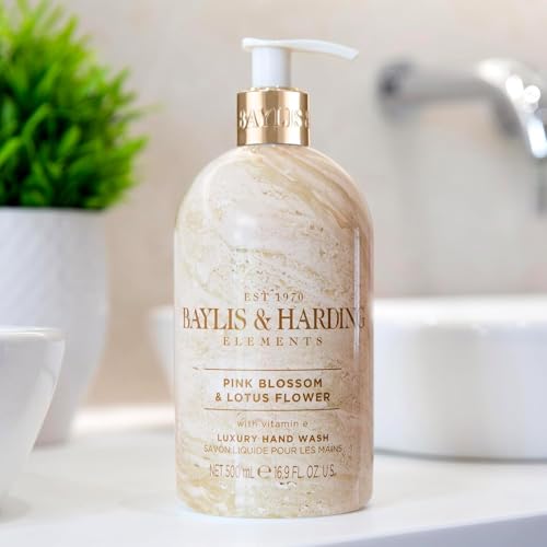 Pink Blossom & Lotus Flower Hand Wash with Dispenser - 16.9oz / 500ml, 3-Pack