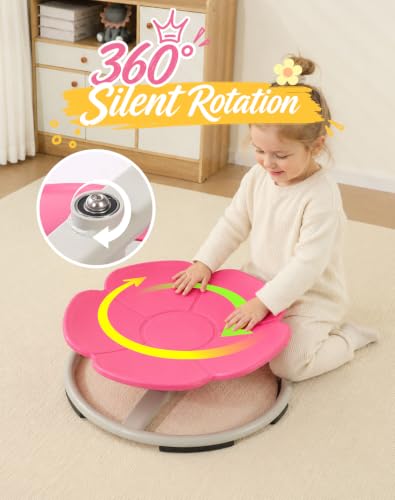Pink Petal Sensory Spinning Chair for Autistic Kids & Teens - Oranmew