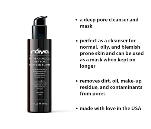 Charcoal Deep Pore Facial Cleanser & Mask for Oily & Blemished Skin