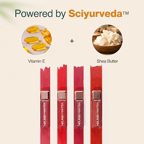 Nourish Mantra¡¯s Jashn-E-Gulab Lipstick (3.5ml)/ Creamy Matte Liquid Lipstick with SPF/Water Proof/Smudge Proof/Transfer Proof/Long Lasting/Suits All Skin Tones