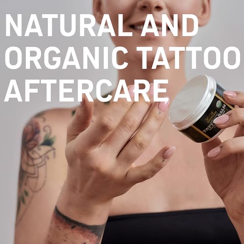 Tattoo Balm - Tattoo Aftercare Balm for Hydration, Moisturizer, Soften and Condition the Skin - Tattoo Lotion with Sunflower Seed Oil, Coconut Oil and Cocoa Seed Butter - Tattoo Butter 1.5oz