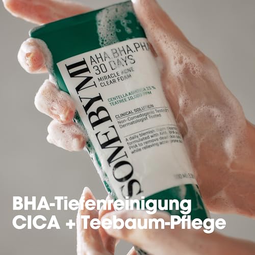 Acne Body & Facial Cleanser with AHA BHA PHA - 30 Days Miracle Clear Foam