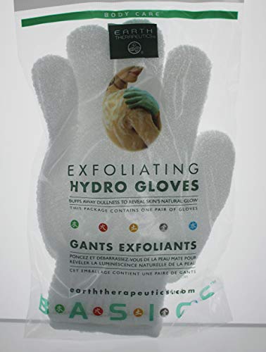 Exfoliating Body Gloves - Pack of 4 White Nylon Skin Scrubbing Gloves