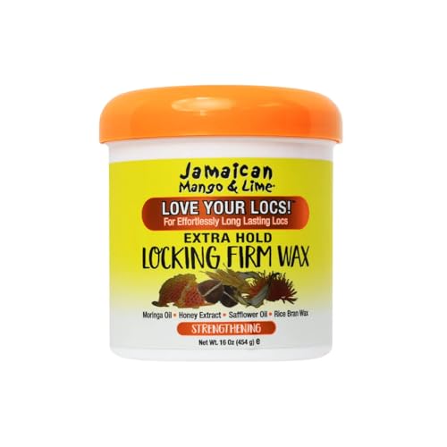 Jamaican Mango & Lime Love Your Locs Locking Firm Wax ? Strong Hold Styling Wax for Locs, Twists & Braids ? Strengthens, Conditions & Hydrates