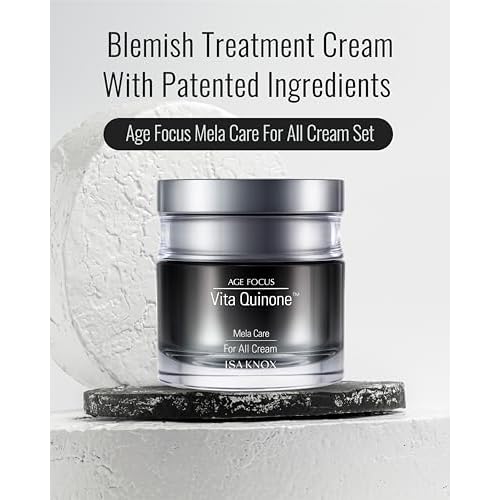 ISA KNOX Age Focus Mela Care Cream Set (3.7fl oz) - Dark Spot Moisturizer by LG Beauty. Niacinamide, Collagen, Vitamin B12, Vitamin C Derivatives.