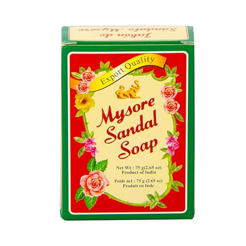 Mysore Sandalwood Soap Pack of 18 - 2.62oz Bars with Natural Sandal Oil - Case of 18