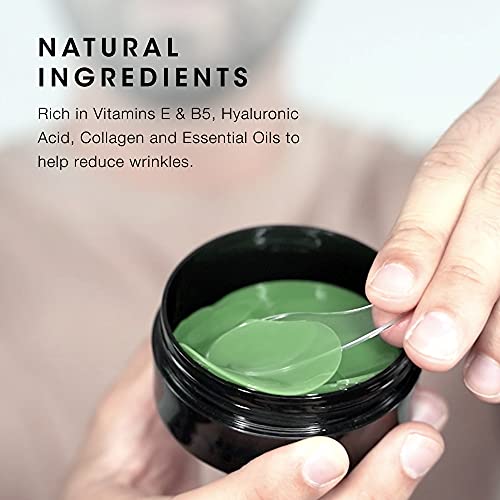 Pacinos Under Eye Gel Patches - Eliminates Puffiness, Smoothes Wrinkles, Brightens Under Eye Darkness, Firms & Tightens Skin with Vitamin E & B5, Promotes Collagen, Organic, 60 pcs