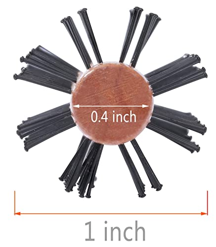 Mini Round Hair Brush Set - 2 Pack for Short & Thin Hair, Beard Styling