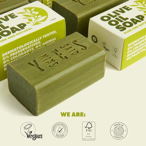 Skin Said Yes Greek Olive Oil Bar Soap 8 Pack - 7.2 oz Luxury Natural Hand & Body Soap