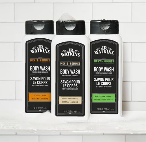 Men's Body Wash with Bergamot & Oak - 18 Fl Oz, Pack of 2 - Hydrating & Nourishing