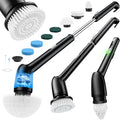 Black Electric Cleaning Brush with IPX7 Waterproof & 42-Inch Handle - Dark Black