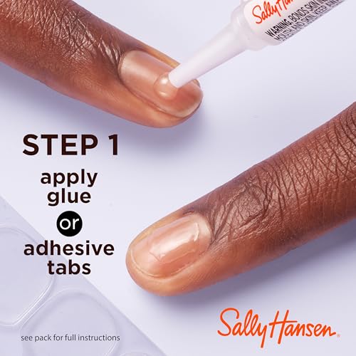 Sally Hansen Salon Effects¢ç Perfect Manicure, Rose & Shine, Press On Nails, Almond Shaped, Non-Damaging Adhesive Tabs, File, and Alcohol Pad Included (Pack of 2)
