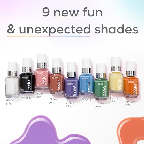 essie Nail Art Studio Jelly Gloss Polish, Vegan, Sheer Pink Nail Polish, Blush Jelly, 0.46 Fl Oz