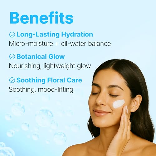 Moisture Balancing Calming Face Moisturizer with Cica & Ceramides - 48H Hydration, Non-Sticky, Korean Beauty