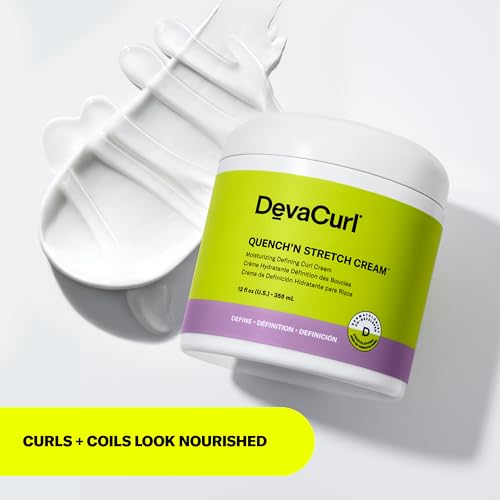 Moisturizing Curl Cream - Quench'n Stretch 12Oz for Defined, Frizz-Free Curls