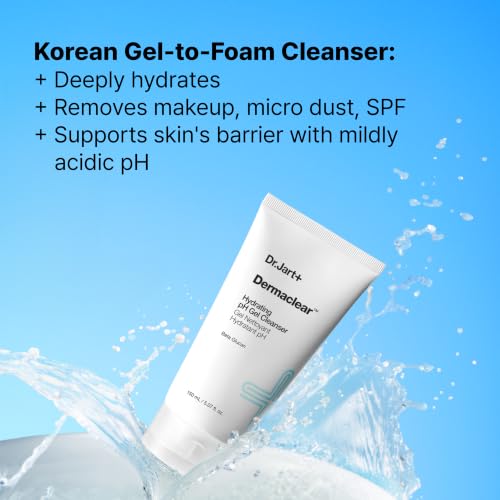 Dr.Jart+ Dermaclear Hydrating pH Gel Cleanser with Beta-Glucan - Korean Face Wash, 5.07 fl oz