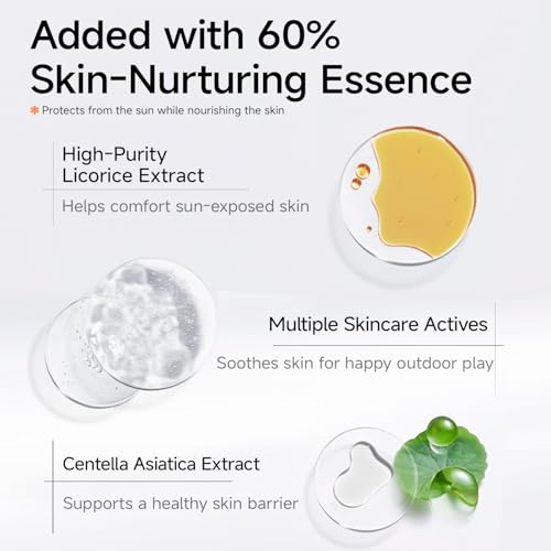 Hi!papa Kids Mineral Sunscreen SPF50, Broad Spectrum UVA/UVB Protection, Non-Nano Zinc Oxide, Water Resistant, Sheer Finish No White Cast, Fragrance Free, 1.94oz