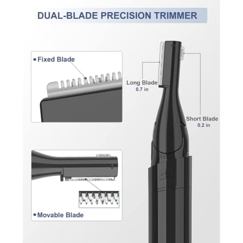Electric Eyebrow Trimmer, Painless Portable Eyebrow Shaper Trimmer Kit for Women Men, Eyebrow Hair Trimmer with Battery for Face Lips Armpit Leg Body