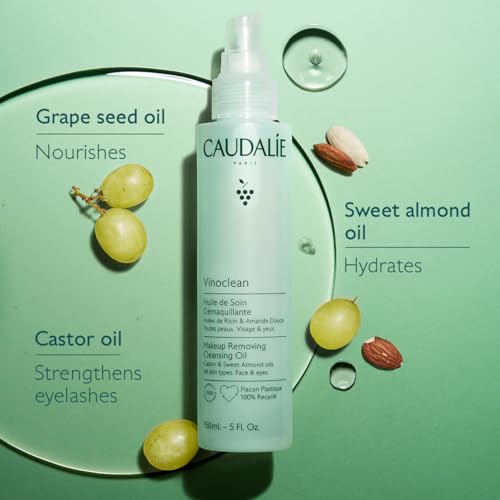 Caudalie Vinoclean Makeup Removing Cleansing Oil 5 Fl Oz - Gentle, Waterproof Makeup Remover