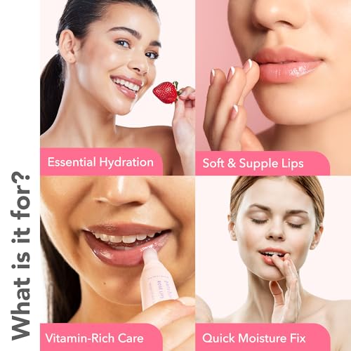 Patchology Ros? Lip Sleeping Mask - Overnight Lip Mask with Hyaluronic Acid and Resveratrol - Hydrating and Repairing Lip Gloss Treatment softens and heals dry cracked lips (14.7 ml)