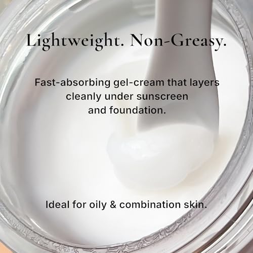 Born to Glow Face Moisturizer, Makeup Prep Gel-Cream, Fragrance-Free, Vegan Phyto Mucin + Ceramides + Peptides, 2.36 fl oz