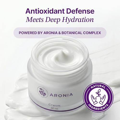 Aronia Extract Face Moisturizer Day Night Cream - Hydrating Brightening 1.76 oz