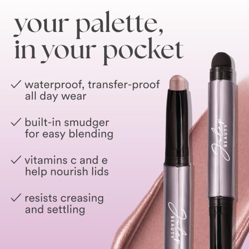 Julep Eyeshadow & Eyeliner Duo - Meadow Shimmer, Blackest Black, Pearl Shimmer, 3pc Set