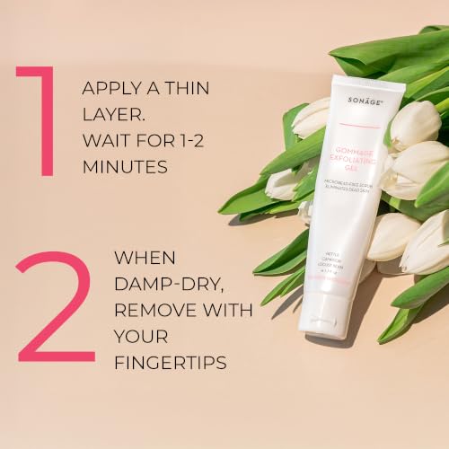 Sonage Gommage Exfoliating Gel 50ml - Gentle Face Scrub for All Skin Types