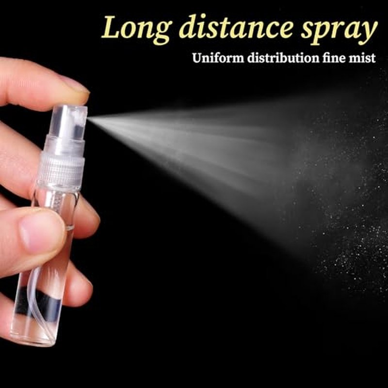 300 Pcs 5ml Mini Spray Bottles Clear Glass Perfume Bottles Refillable Fine Mist Bottle Small Empty Fragrance Sample Spray Containers Travel Portable Bottle for Cleaning, Essential Oils