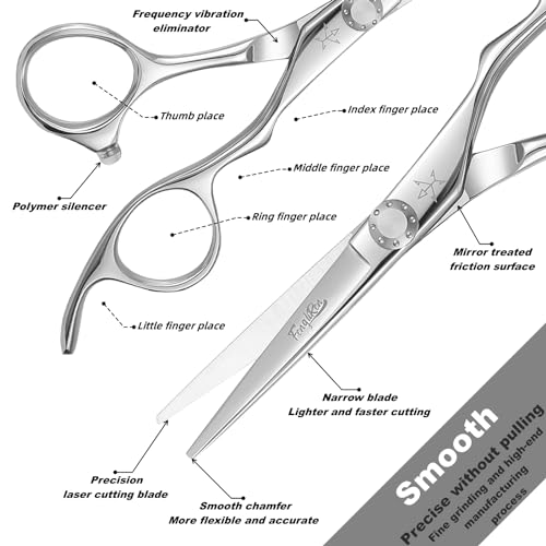5 Inch Professional Hair Cutting Scissors - Stainless Steel Shears for Hairdressing and Salon Use