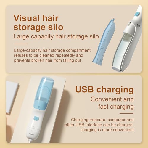 Cordless Baby Hair Clippers with Vacuum & Waterproof Safety Blades
