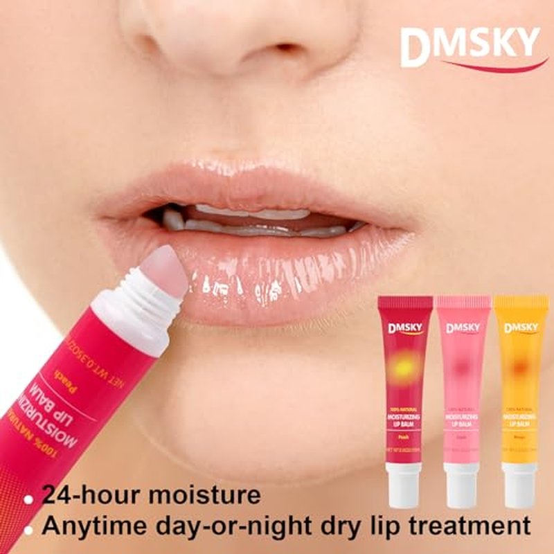 Dmsky 24 Pack Lip Gloss Bulk, Squeeze Clear Lip Gloss Set with Shea Butter, Moisturizing High Shine Glossy Lip Oil for Dry Chapped Lips-12 Flavors