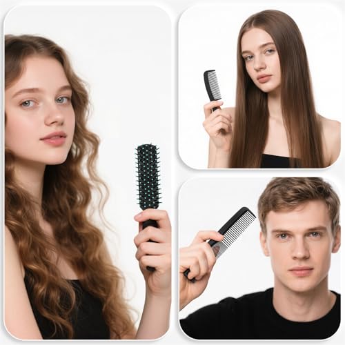 120 Pcs Hair Brush and Comb Set Bulk Pack - Black